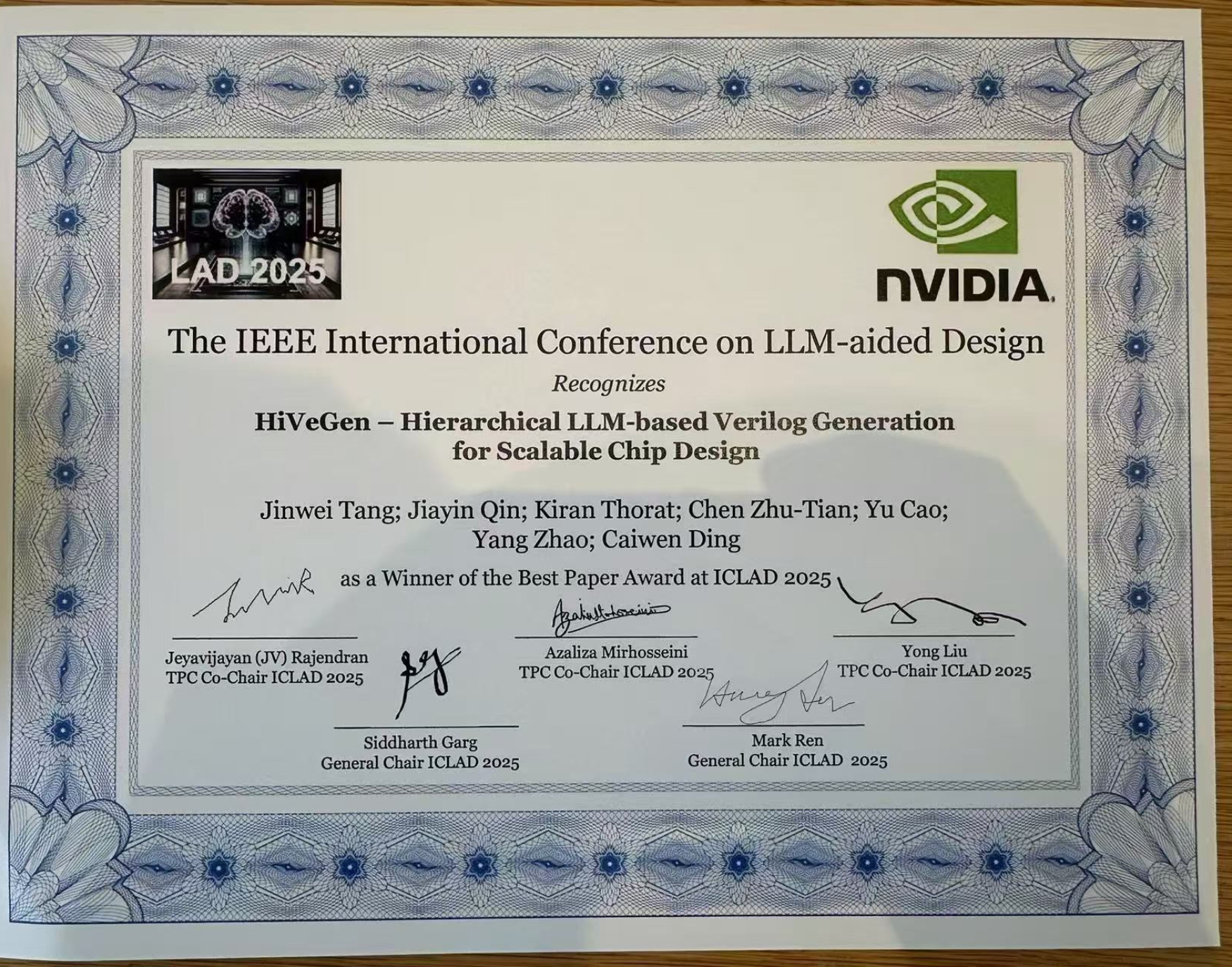 Best Paper Award at ICLAD 2025